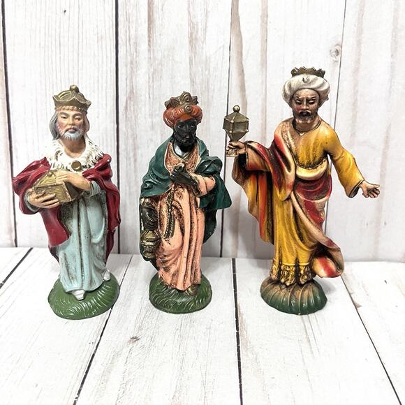 Vintage Fontanini Three Wise Men Lot of 3 Kings Figurines Nativity Set - Picture 1 of 16